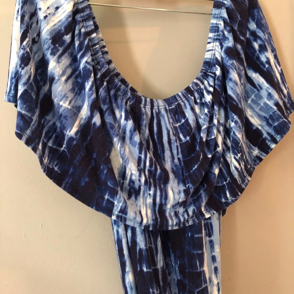 Loveappella off shoulder tie dye maxi dress